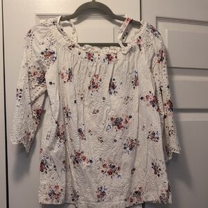 LOFT Floral Embroidered Women's Off The Shoulder Top